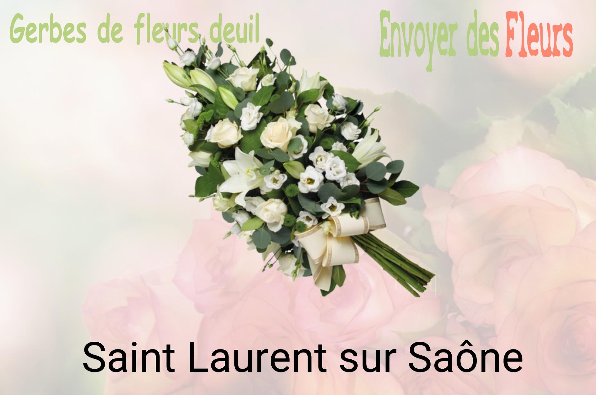 Gerbe de fleurs de deuil livrée à Saint-Laurent-sur-Saône